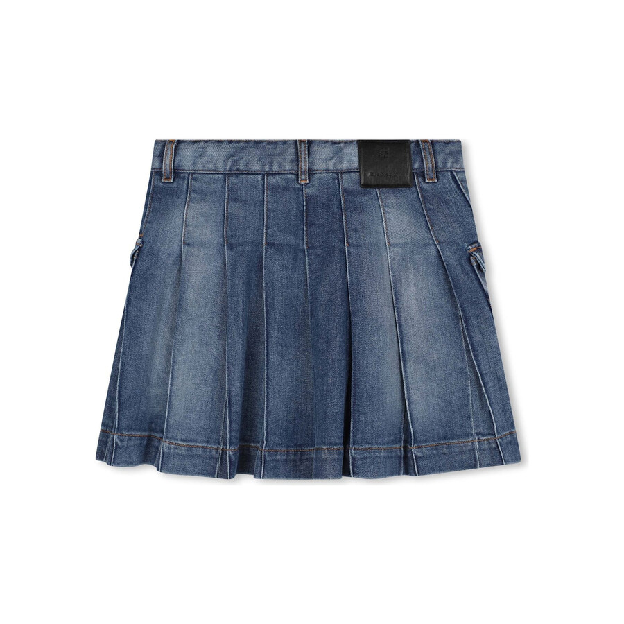 Givenchy 4g Denim Skirt In Blue