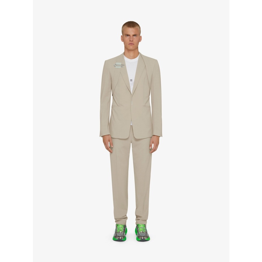 Givenchy Men's Stone Grey Slim Fit Jacket In Multi