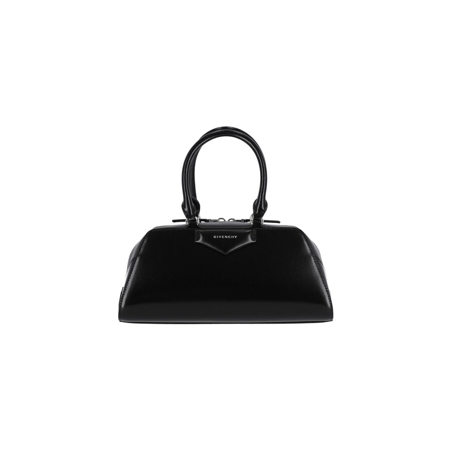 Givenchy Women Antigona East West Small Leather Shoulder Bag In Black
