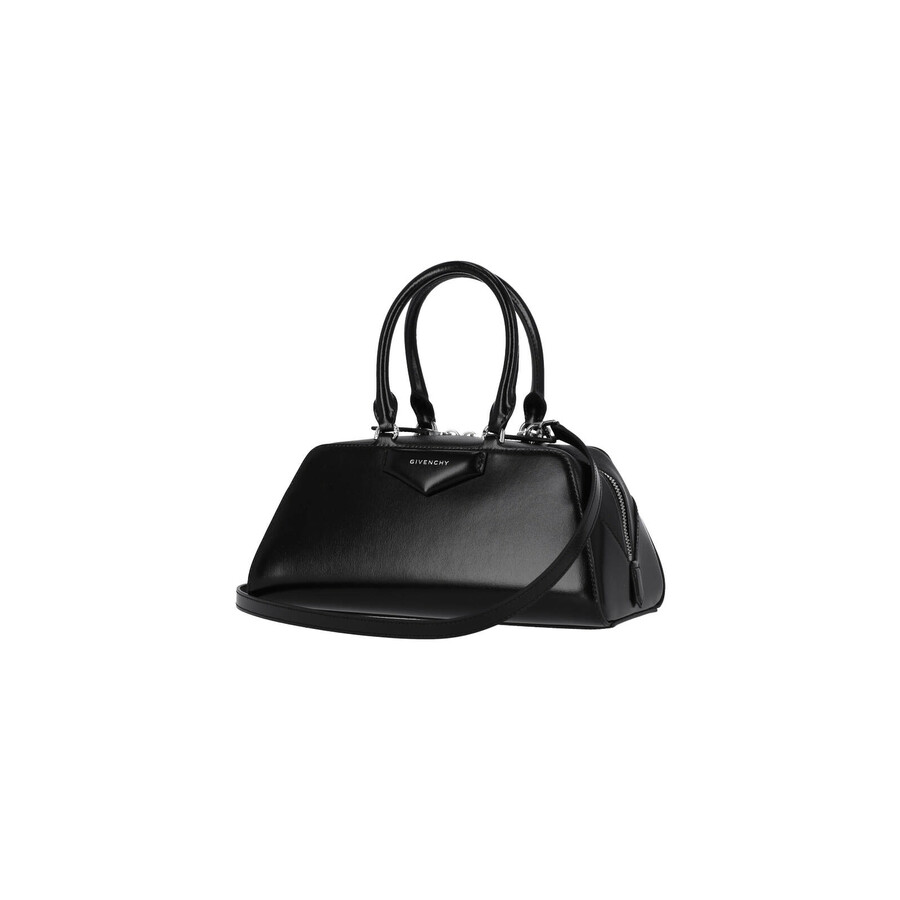 Givenchy Women Antigona East West Small Leather Shoulder Bag In Black