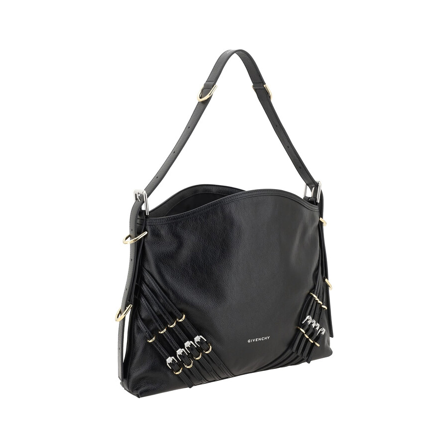 Givenchy Voyou Buckles Shoulder Bag In Black