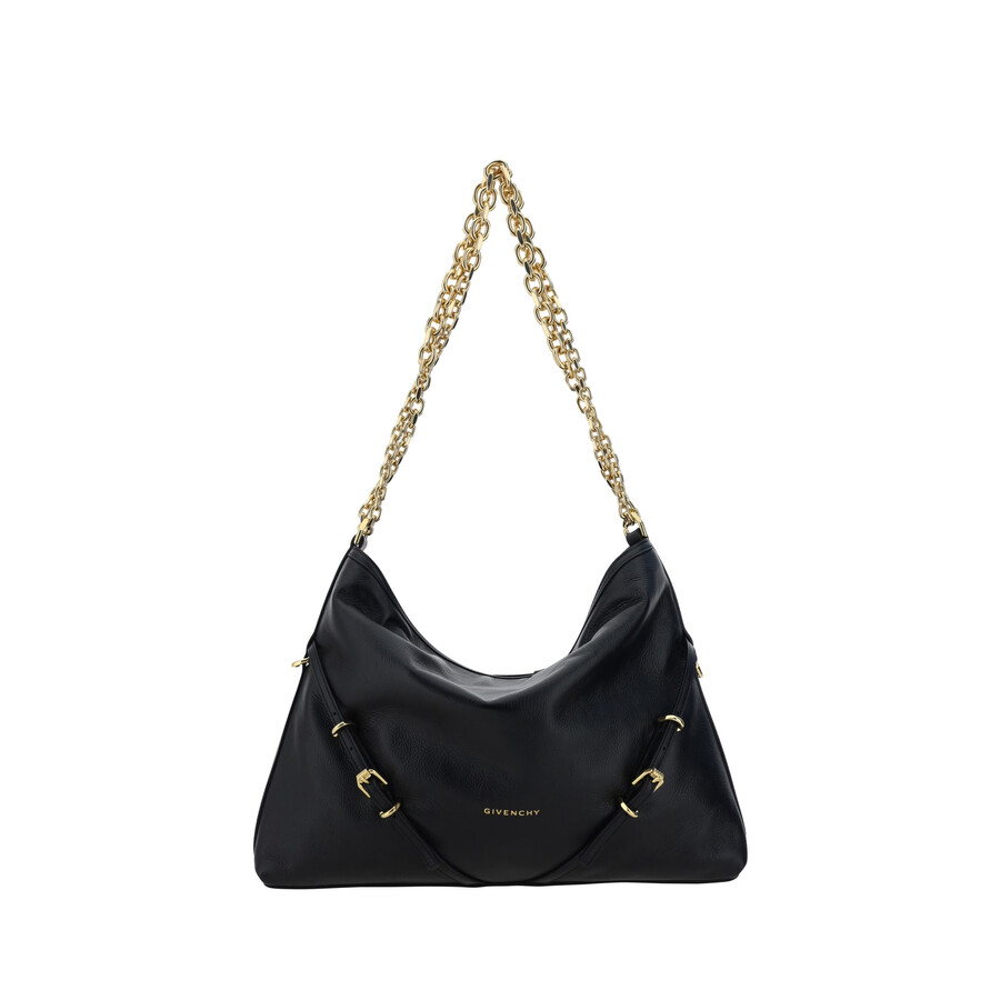 Givenchy Voyou Chain Leather Shoulder Bag In Black