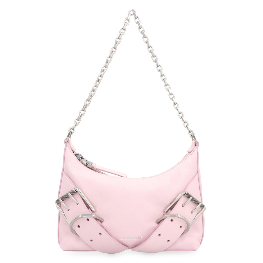 Givenchy Pastel Pink Leather Voyou Boyfriend Party Shoulder Bag In Pink
