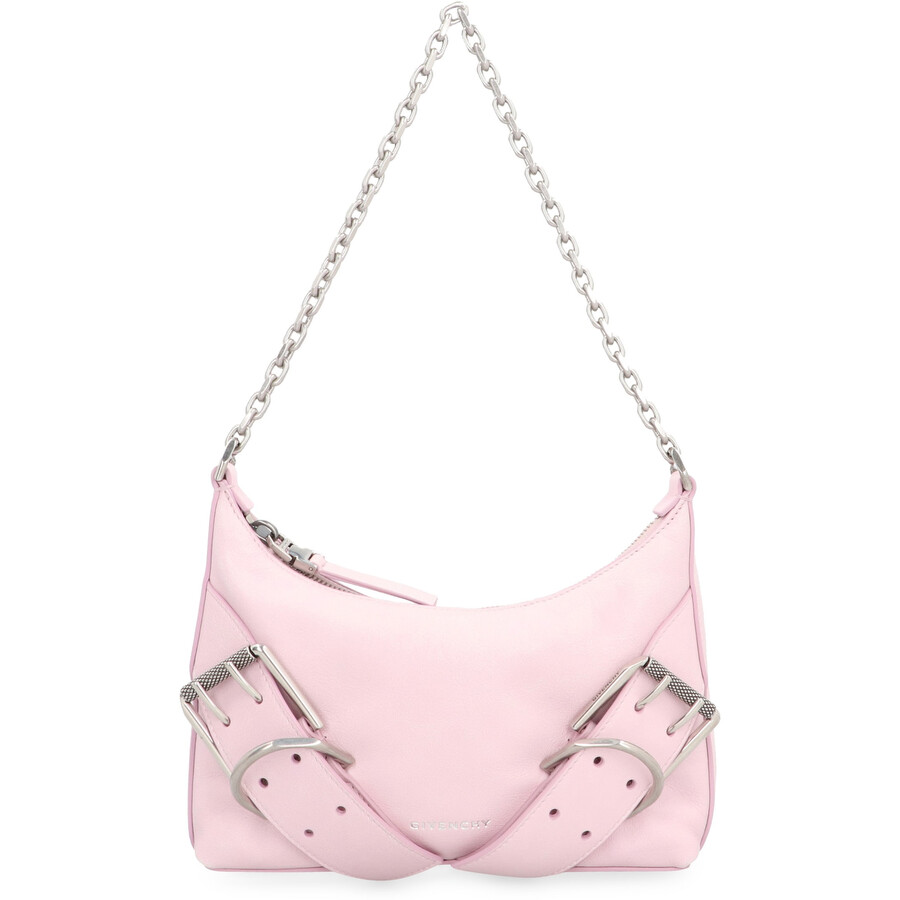 Givenchy Pastel Pink Leather Voyou Boyfriend Party Shoulder Bag In Pink