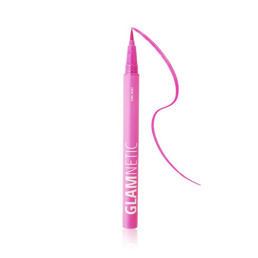 Glamnetic Ladies Soo Vivid! Colored Magnetic Felt Tip Eyeliner 1 oz Pink Ruby Makeup 850023457189 In Multi