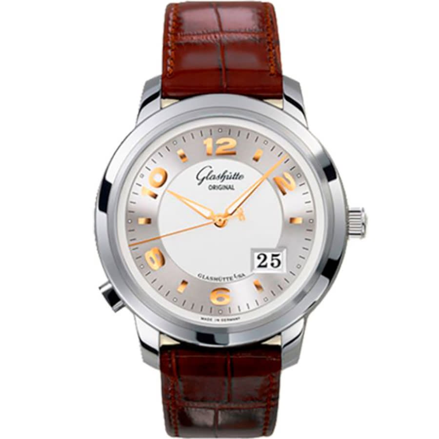 Glashutte Original PanoMaticCentral XL Automatic Silver Dial Ladies Watch 100-03-21-14-05