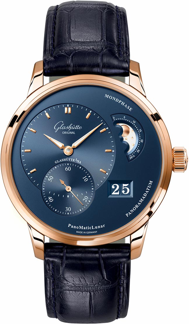 Glashutte Original PanoMaticLunar Automatic Blue Dial Men's Watch 1-90-02-11-35-01
