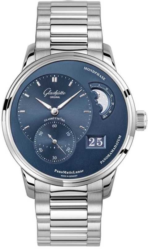 Glashutte Original PanoMaticLunar Automatic Blue Dial Men's Watch 1-90-02-46-32-70