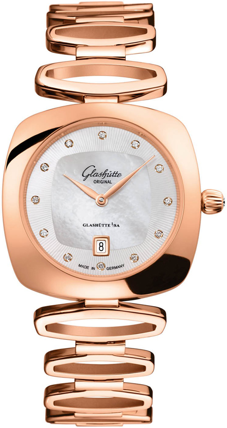 Glashutte Original Pavonina Quartz Diamond Ladies Watch 1-03-01-08-05-14
