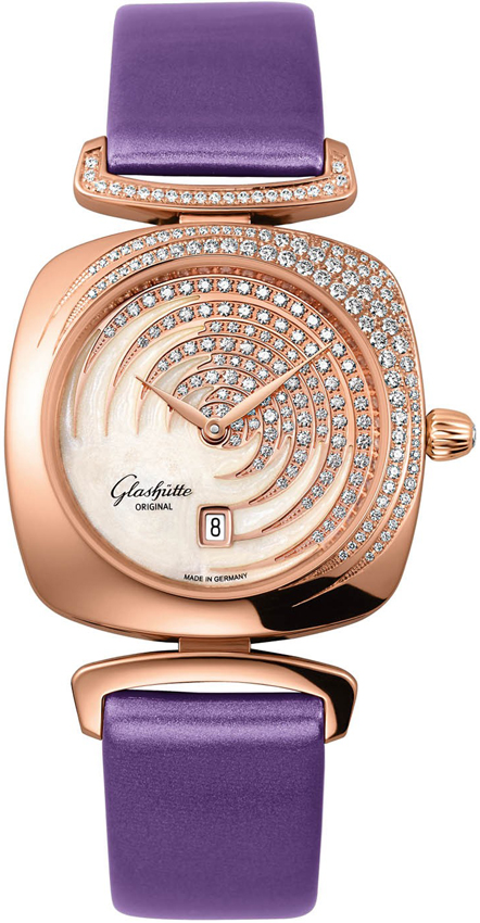 Glashutte Original Pavonina Quartz Diamond White Dial Ladies Watch 1-03-01-03-15-01