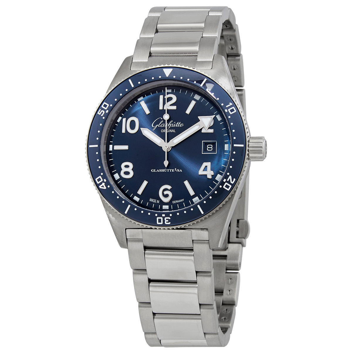 Glashutte Original SeaQ Automatic Blue Dial Men's Watch 1-39-11-09-81-70