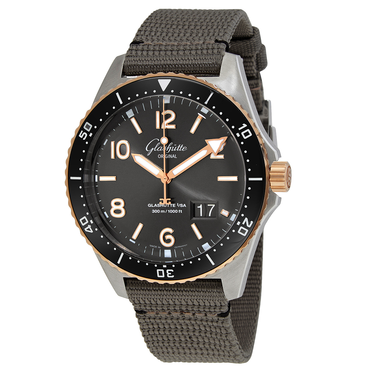 Glashutte Original SeaQ Panorama Automatic Grey Dial Men's Watch 1-36-13-04-91-34