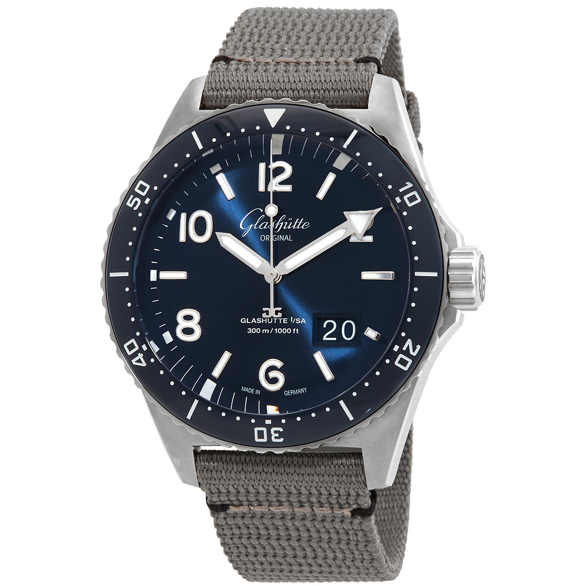 Glashutte Original SeaQ Panorama Date Automatic Blue Dial Men's Watch 1-36-13-02-81-08