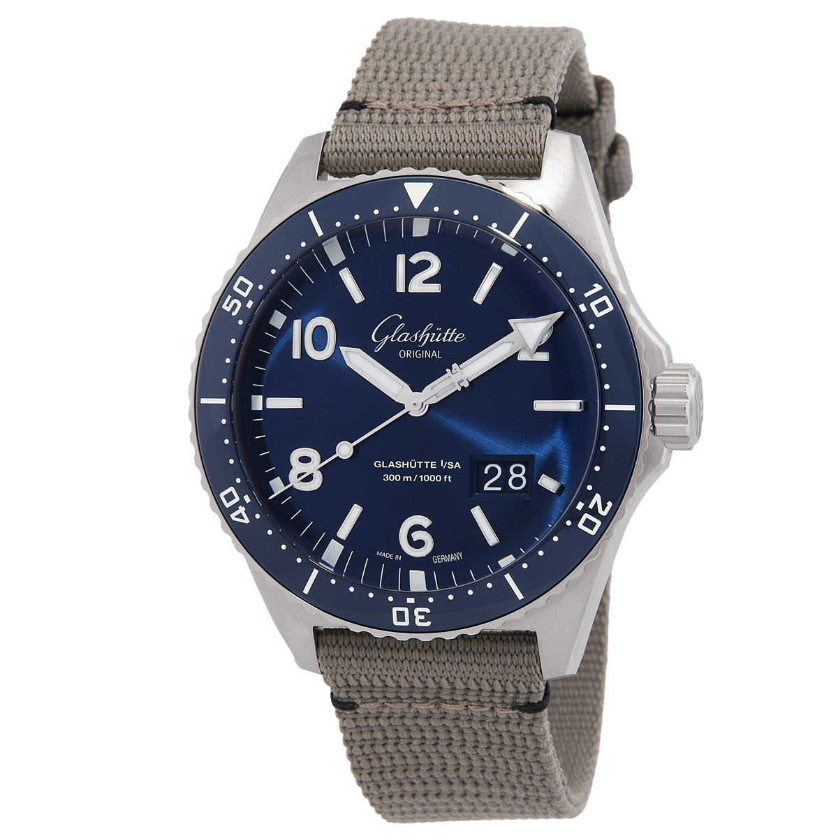 Glashutte Original SeaQ Panorama Date Automatic Blue Dial Men's Watch 1-36-13-02-81-34