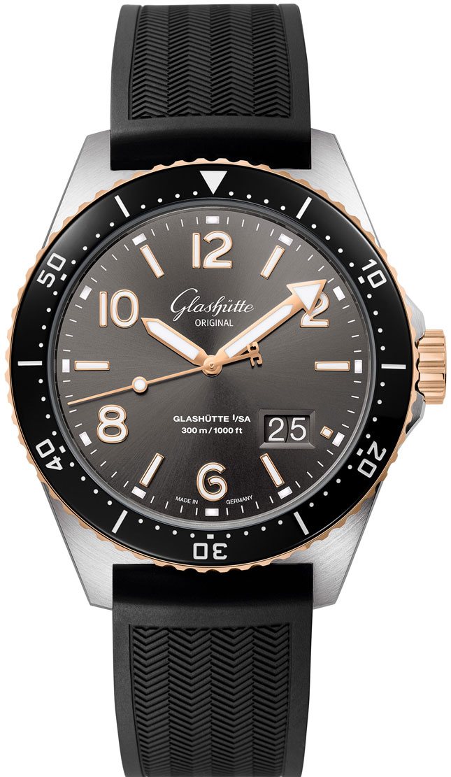 Glashutte Original SeaQ Panorama Date Automatic Grey Dial Men's Watch 1-36-13-04-91-06