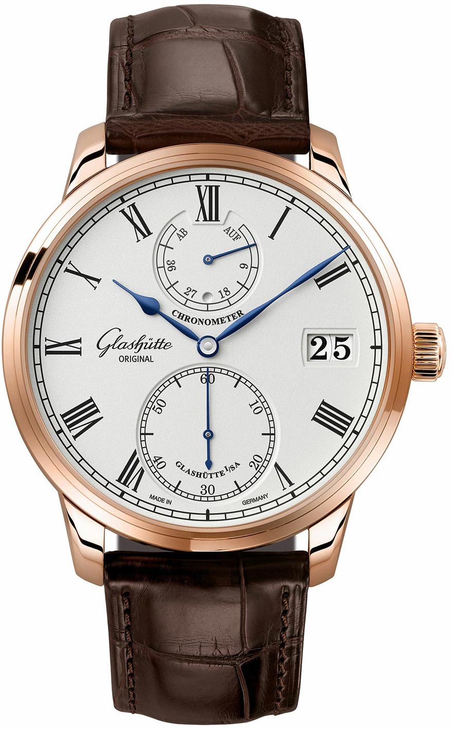 Glashutte Original Senator Chronometer Chronograph Silver Dial Men's Watch 1-58-01-02-05-01