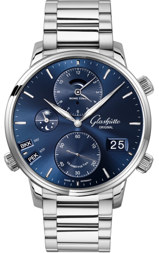 Glashutte Original Senator Cosmopolite Blue Dial Men's Watch 1-89-02-05-02-70