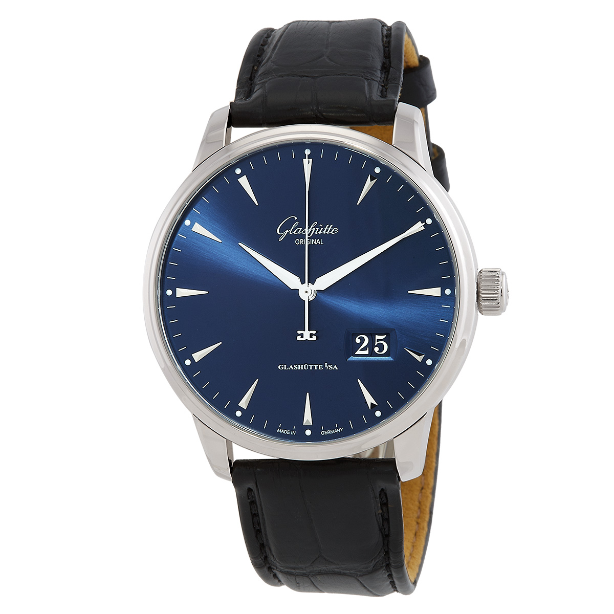 Glashutte Original Senator Excellence Panorama Date Automatic Blue Dial Men's Watch 1-36-03-04-02-30