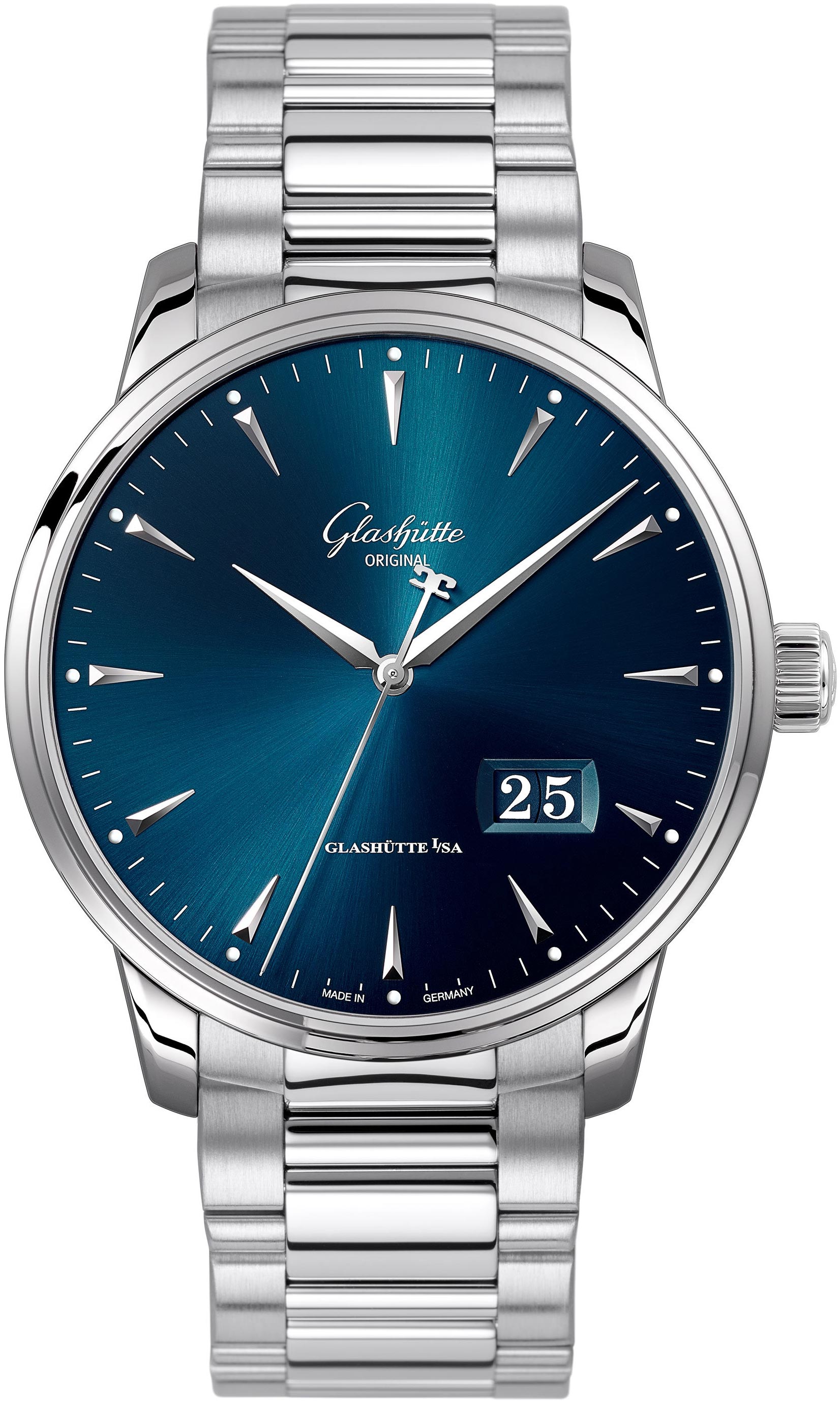 Glashutte Original Senator Excellence Panorama Date Automatic Blue Dial Men's Watch 1-36-03-04-02-70