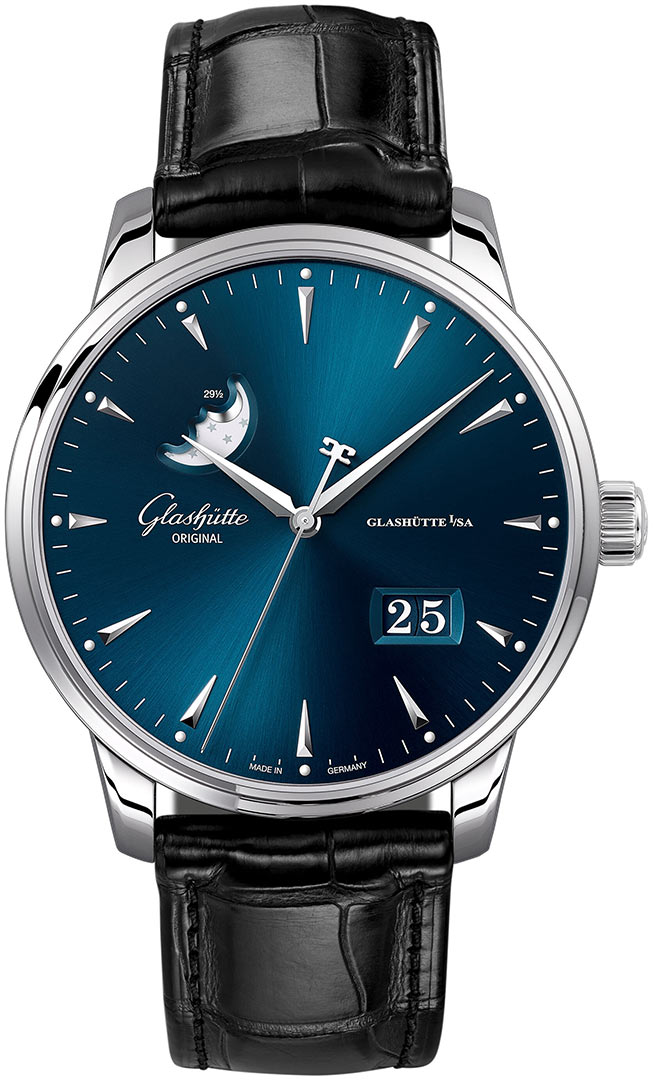 Glashutte Original Senator Excellence Panorama Date Moonphase Automatic Blue Dial Men's Watch 1-36-04-04-02-01