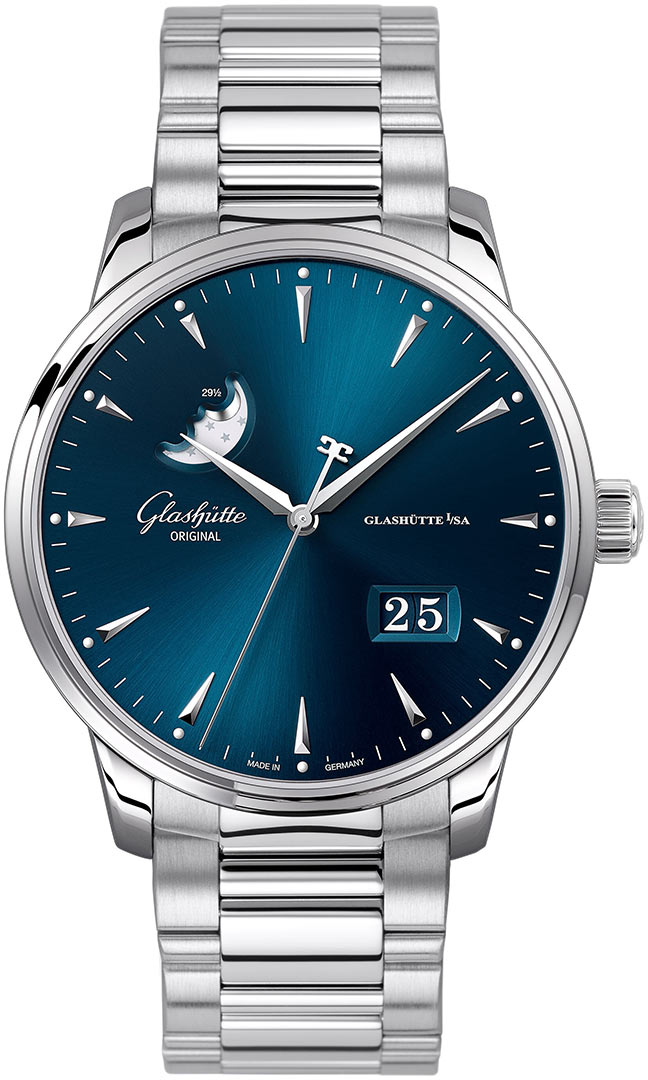 Glashutte Original Senator Excellence Panorama Date Moonphase Automatic Blue Dial Men's Watch 1-36-04-04-02-70