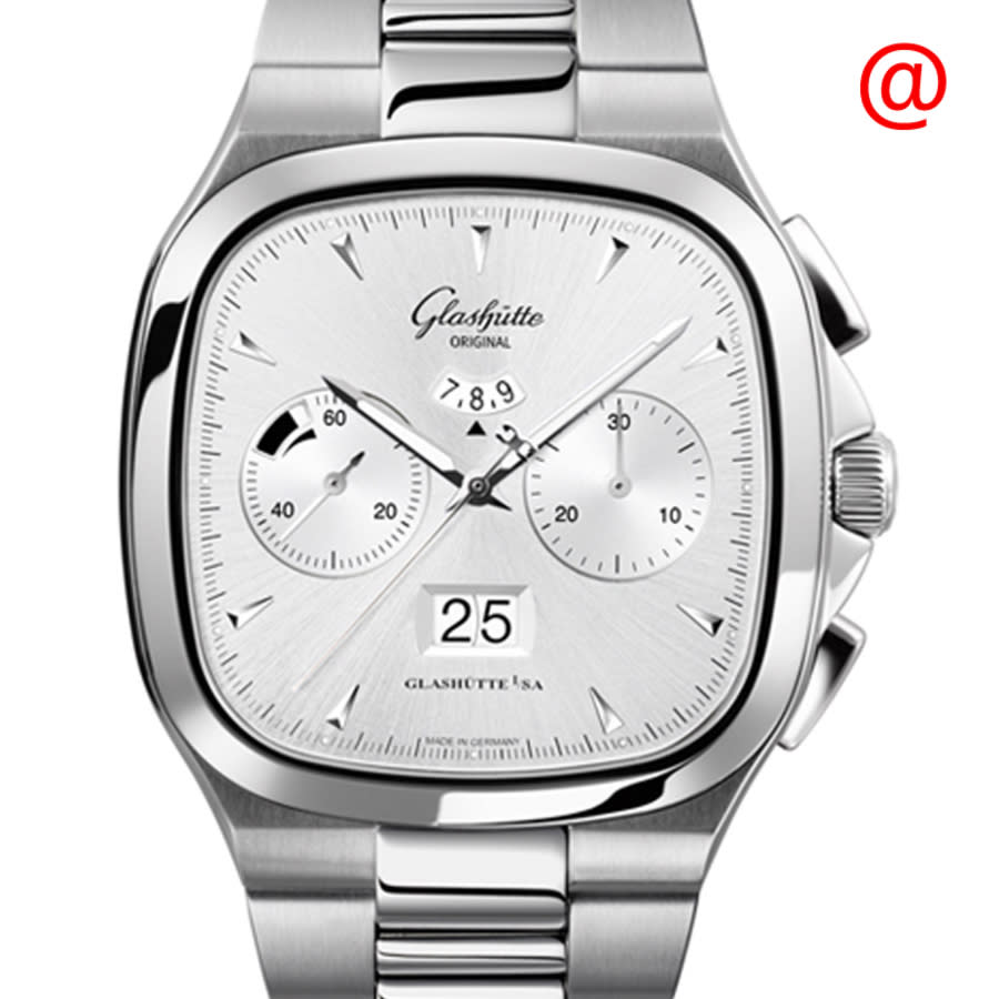 Glashutte Original Seventies Chronograph Panorama Date Automatic Silver Dial Men's Watch 1-37-02-02-02-70