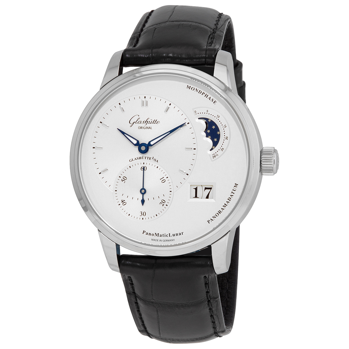 Glashutte PanoMaticLunar Automatic White Dial Men's Watch 90-02-42-32-61