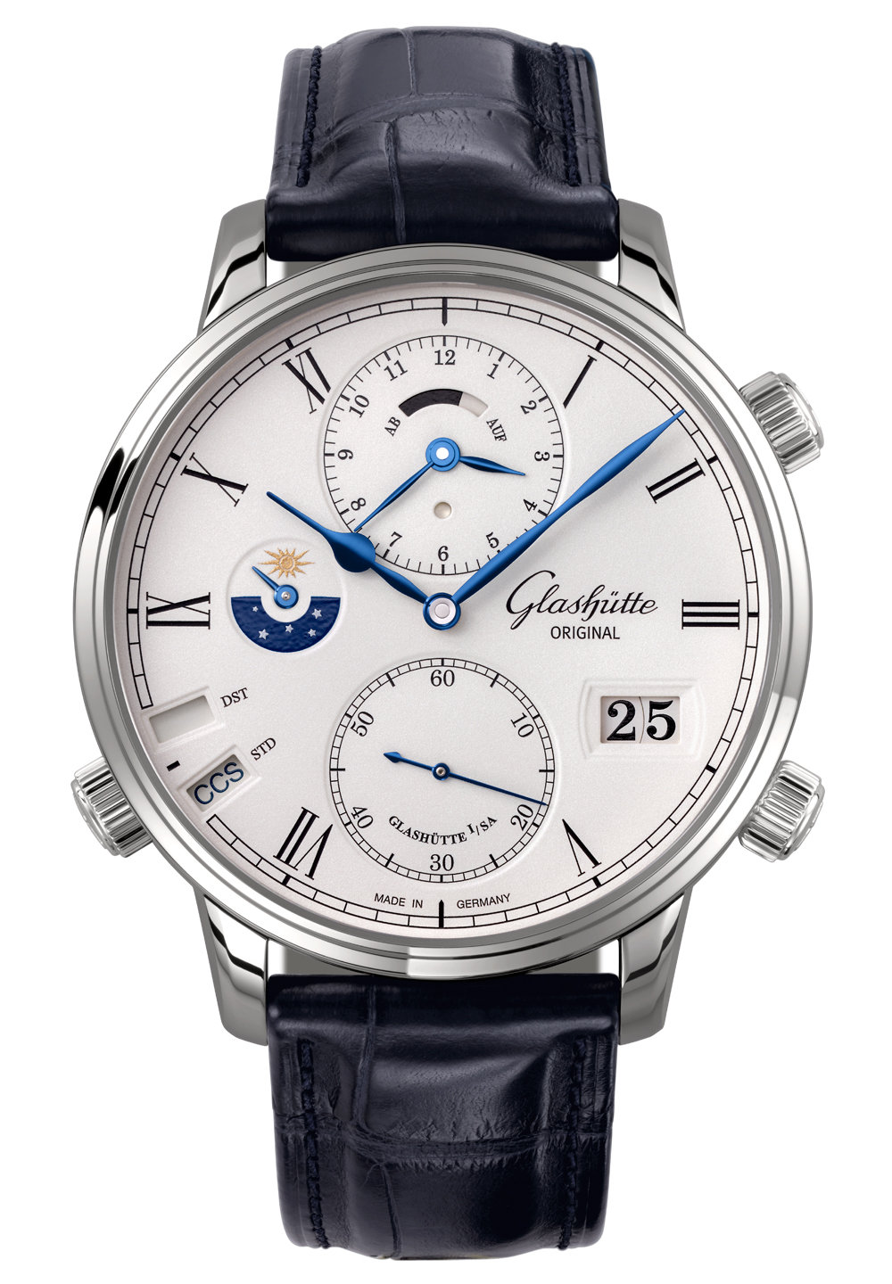 Glashutte Senator Cosmopolite Silver Dial Men's Watch 1-89-02-01-04-30