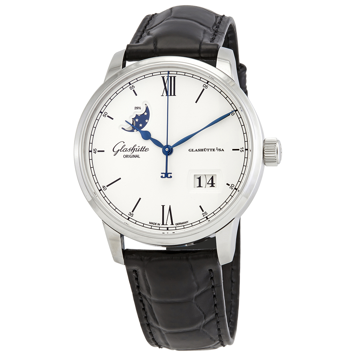 Glashutte Senator Excellence Panorama Date Moon Phase Automatic Men's Watch 1-36-04-01-02-30
