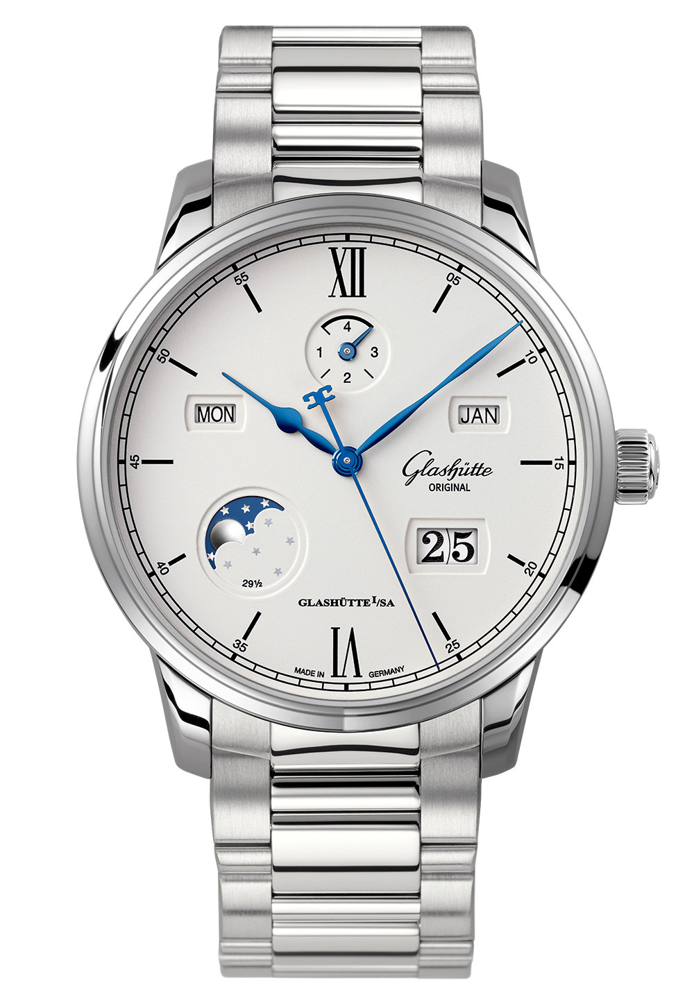 Glashutte Senator Excellence Perpetual Calendar Automatic Silver Dial Men's Watch 1-36-02-01-02-70
