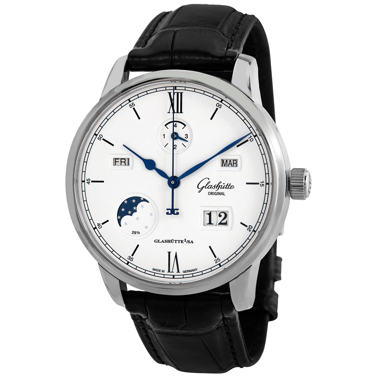 Glashutte Senator Excellence Perpetual Calendar Automatic White Dial Men's Watch 1-36-02-01-02-50