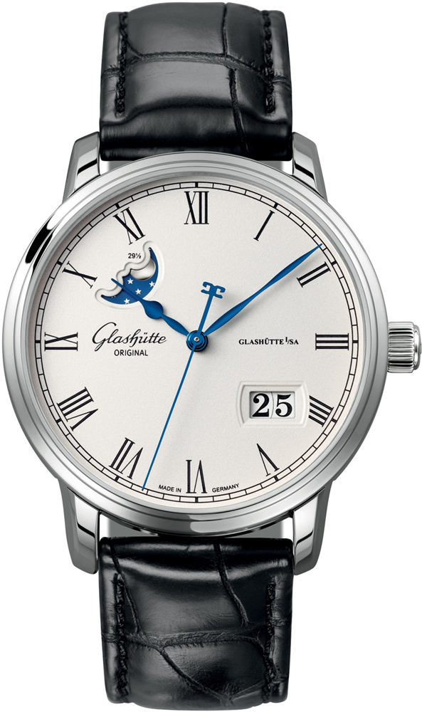 Glashutte Senator Panorama Date Moon Phase Automatic Men's Watch 100-04-32-12-04