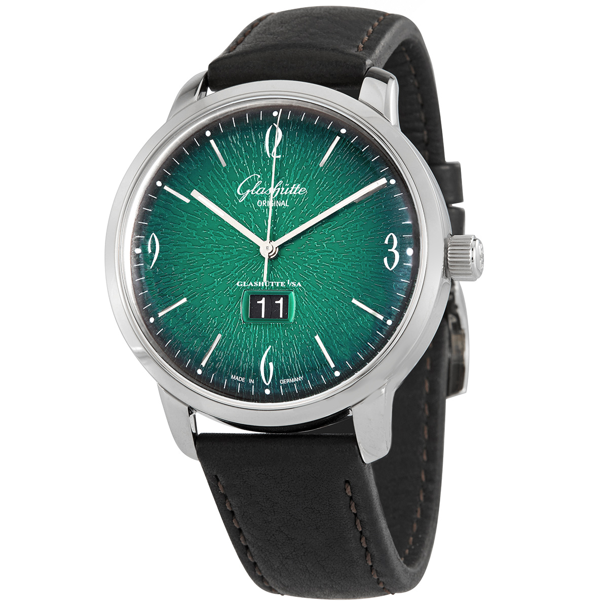 Glashutte Senator Sixties Automatic Green Dial Men's Watch 2-39-47-04-02-04
