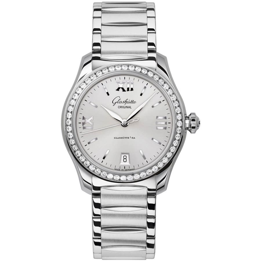 Glashutte Serenade Silver Dial Ladies Watch 39-22-02-22-34