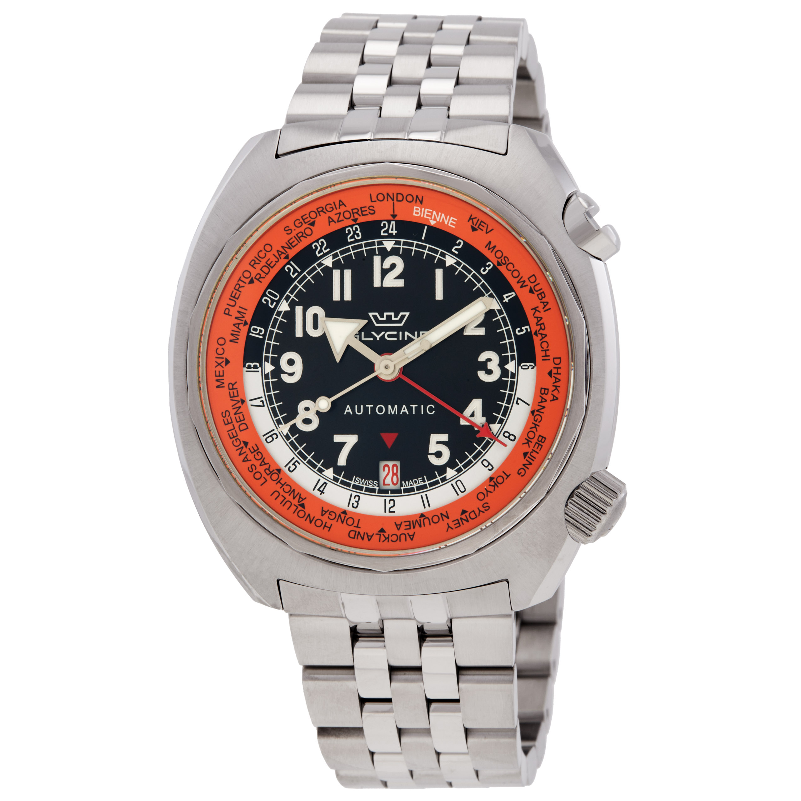Glycine Airman SST GMT Automatic Black Dial Men's Watch GL0309