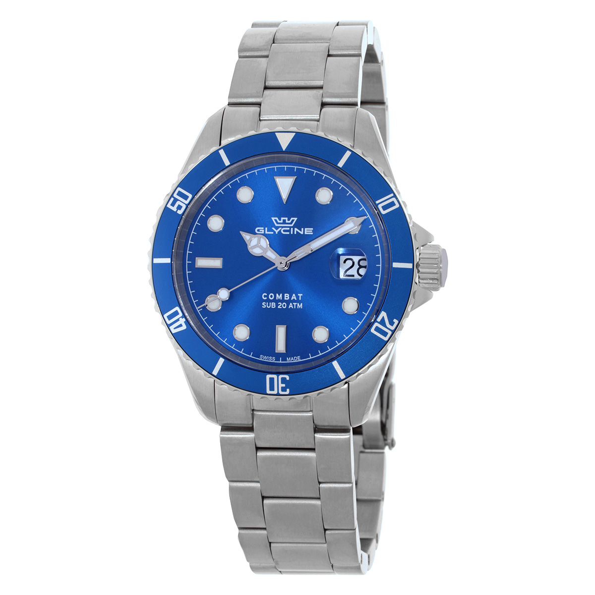Glycine Combat Quartz Blue Dial Men's Watch GL1062 7640166251057