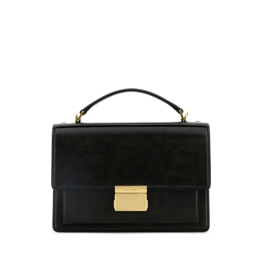 Golden Goose Black Leather Venezia Handbag In Black
