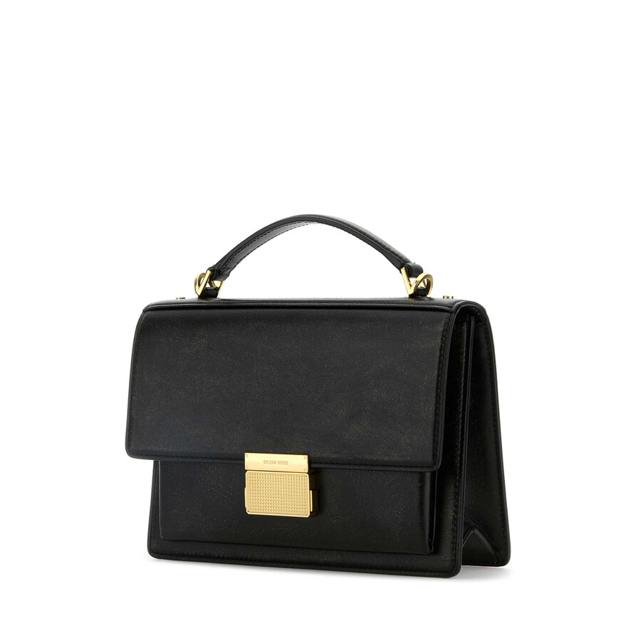 Golden Goose Black Leather Venezia Handbag In Black