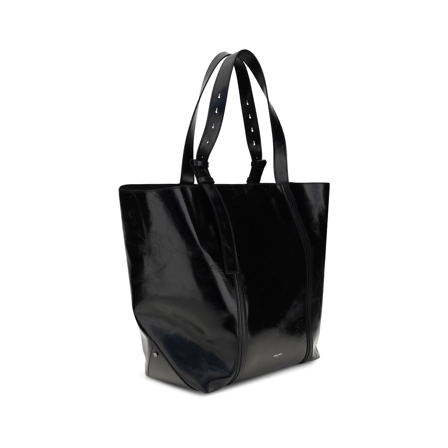Golden Goose Glossy Leather Tote Bag In Black