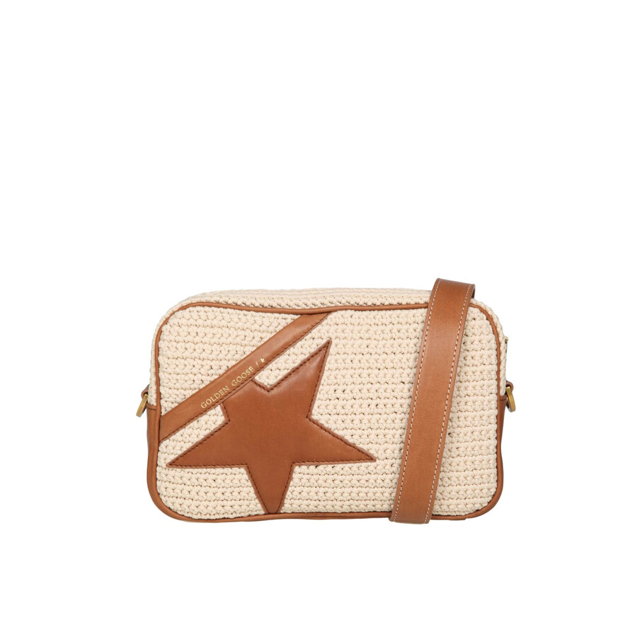 Golden Goose Star Crochet Cross-body Bag In Sand