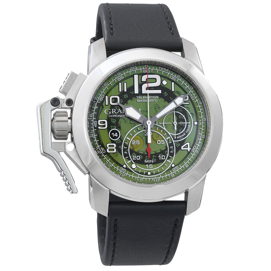 Graham Chronofighter Chronograph Green Skeleton Dial Automatic Men's