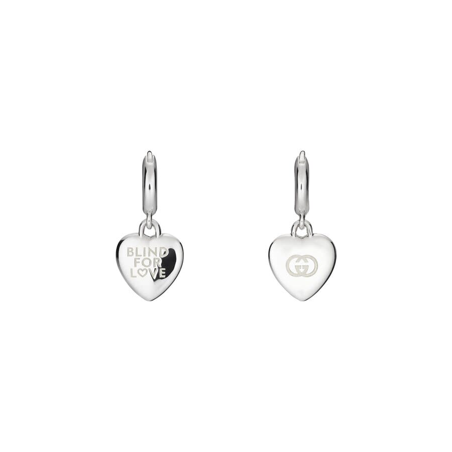 Gucci Blind for Love Heart Drop Earrings - YBD854106001 - Ladies
