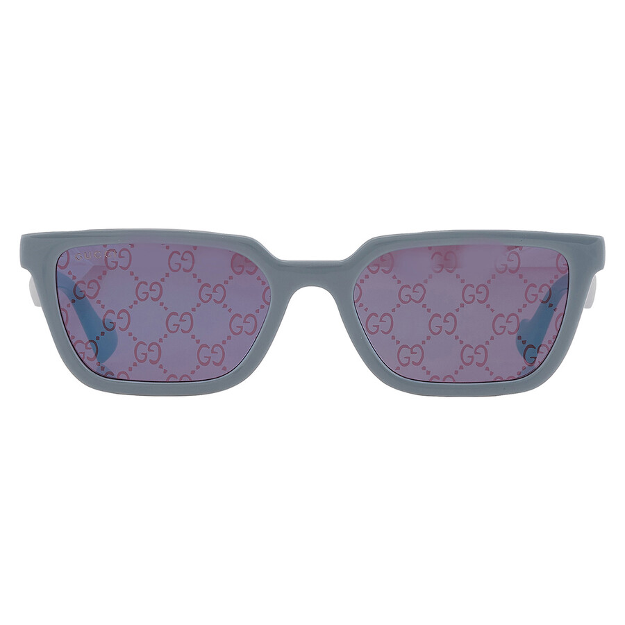 Blue Logo Rectangular Men's Sunglasses GG1539S 003 55