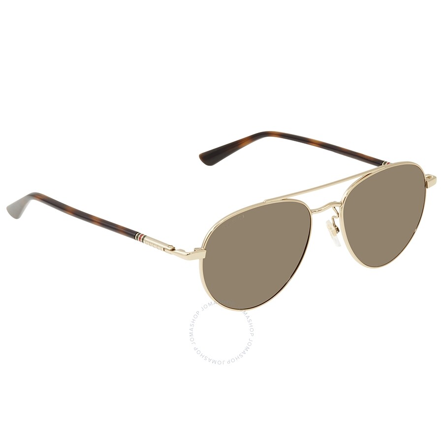 gucci brown aviator sunglasses