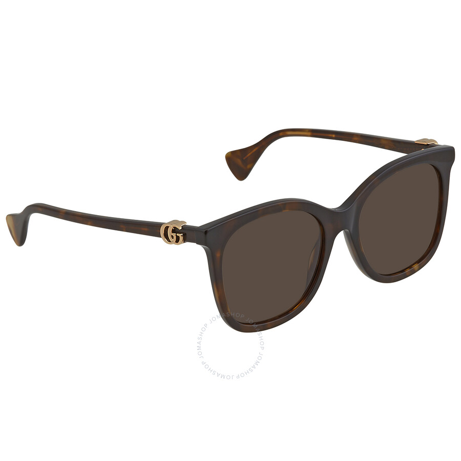 Gucci Brown Butterfly Ladies Sunglasses Gg1071s 002 55 In Brown