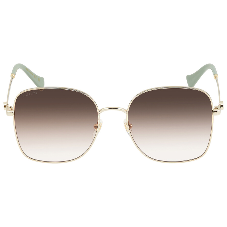 Gucci Gg1143s W 002 Oversized Square Sunglasses In Brown