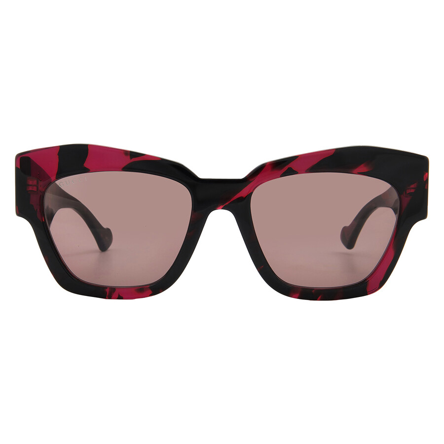 Gucci Brown Cat Eye Ladies Sunglasses Gg1422s 004 55 In Pink