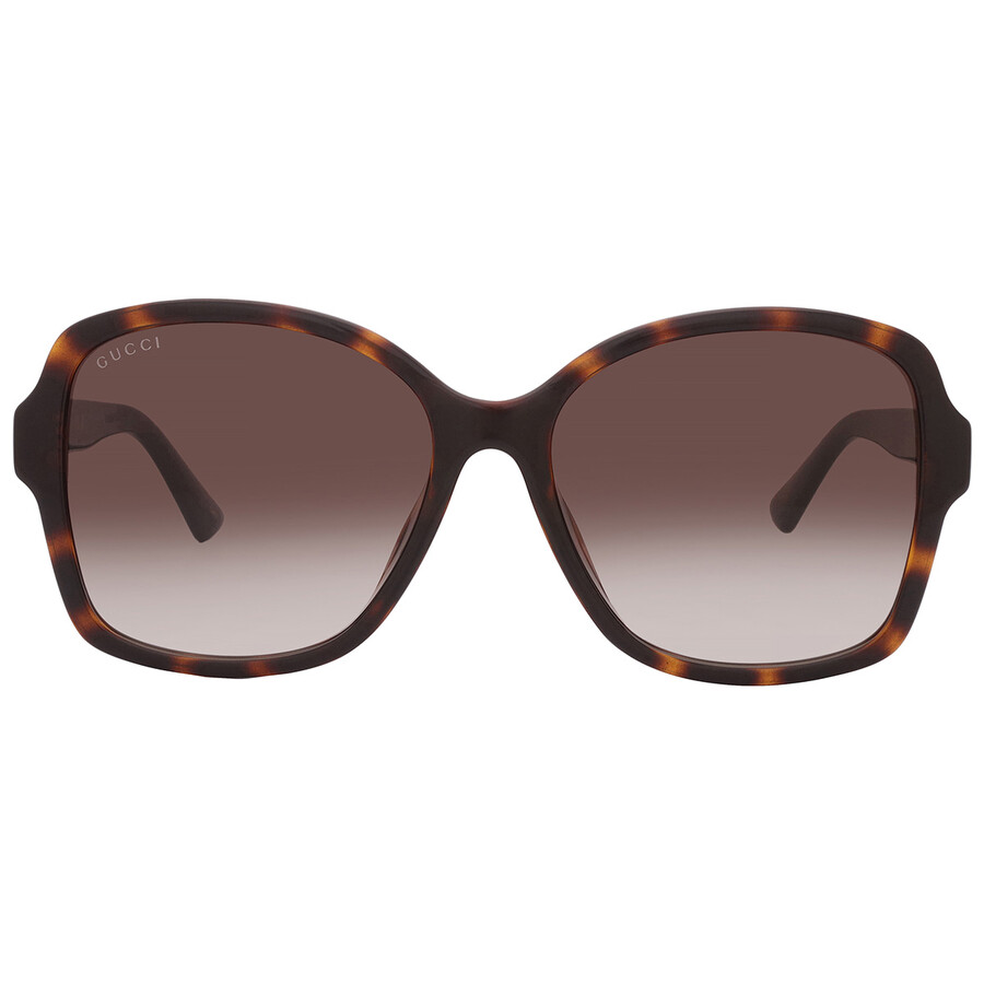 Brown Gradient Butterfly Ladies Sunglasses GG0765SA 003 57