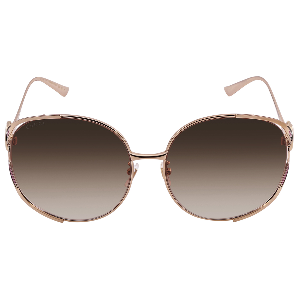 Gucci Brown Gradient Oval Ladies Sunglasses GG0225S 007 63 