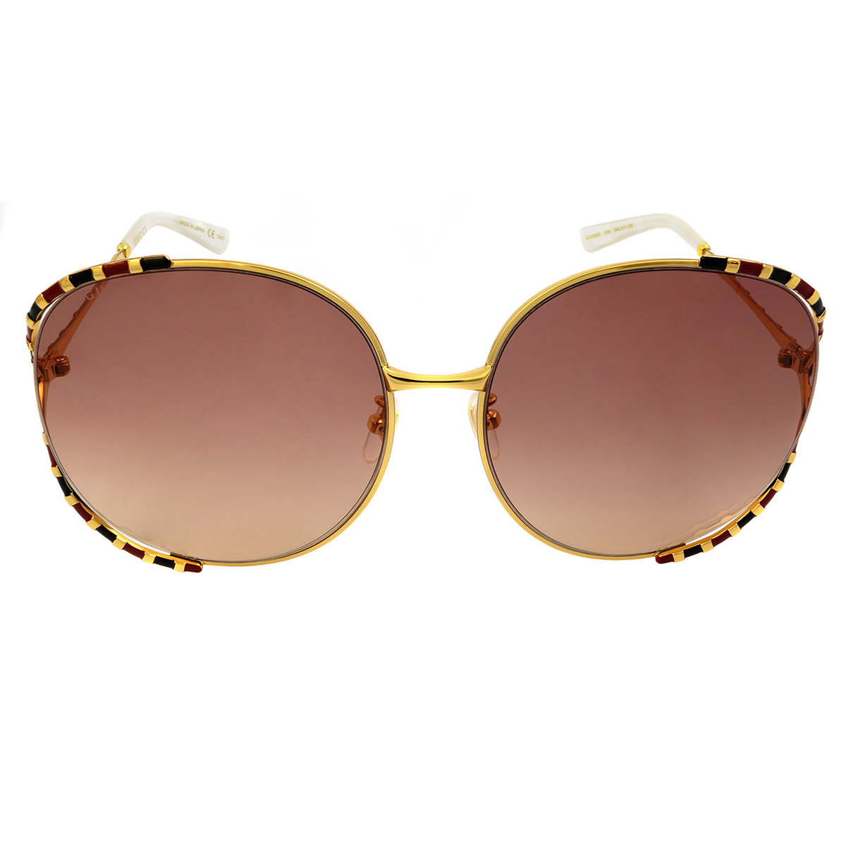 GUCCI Brown Gradient Round Ladies Sunglasses Gucci Brown Gradient Round Ladies Sunglasses GG0035SN 004 54  main image 3